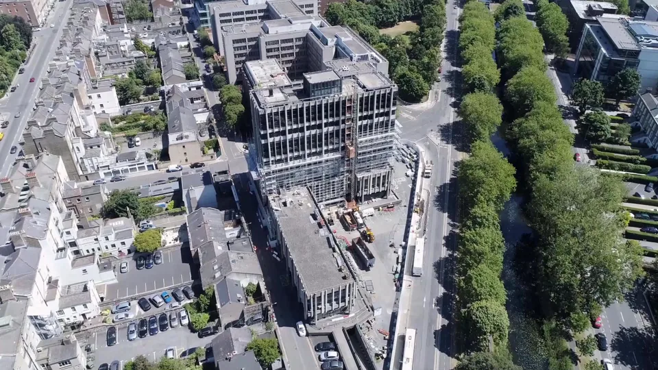 Aerial view of a Barnmore demolition project